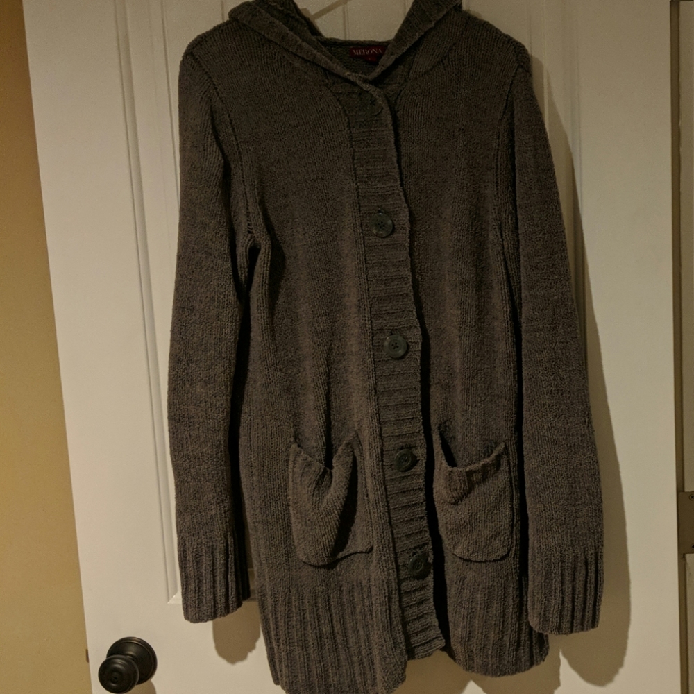 Fuzzy, long sweater
